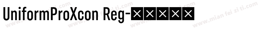 UniformProXcon Reg字体转换